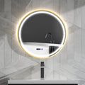 HOMCOM 60 cm round LED bathroom mirror with touch switch and anti-fog function