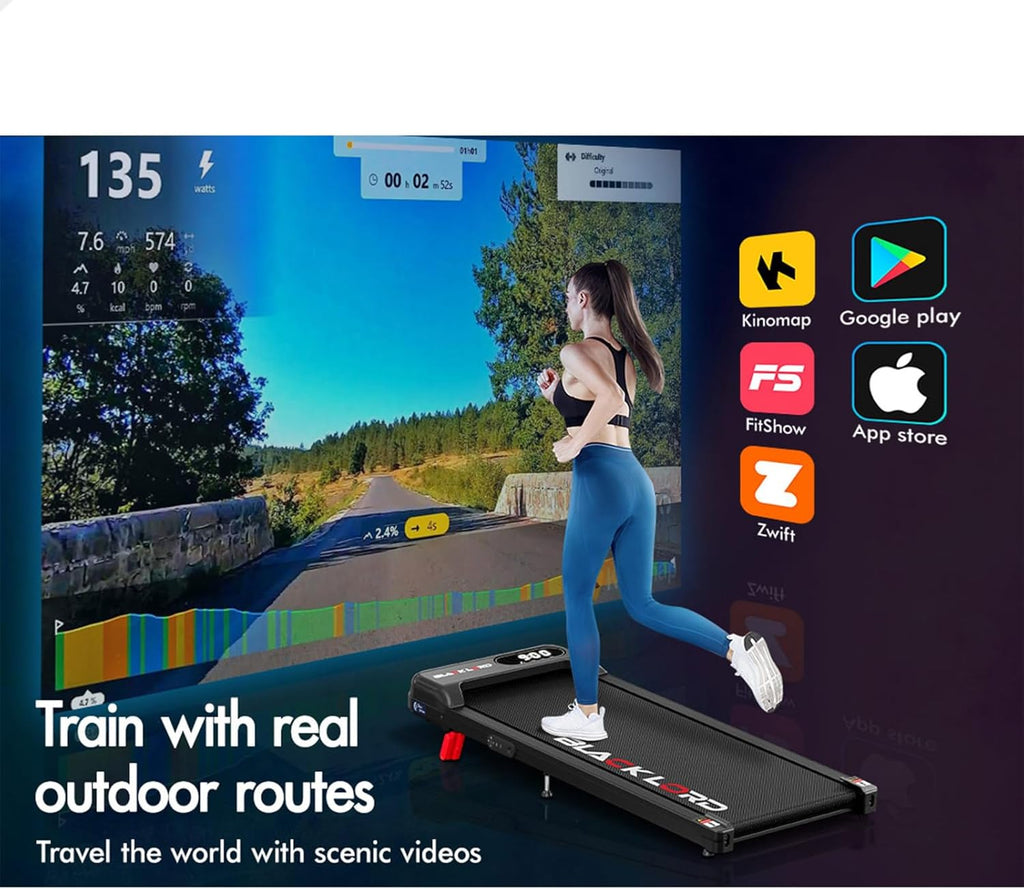 BLACK LORD Walking Pad Treadmill - Black