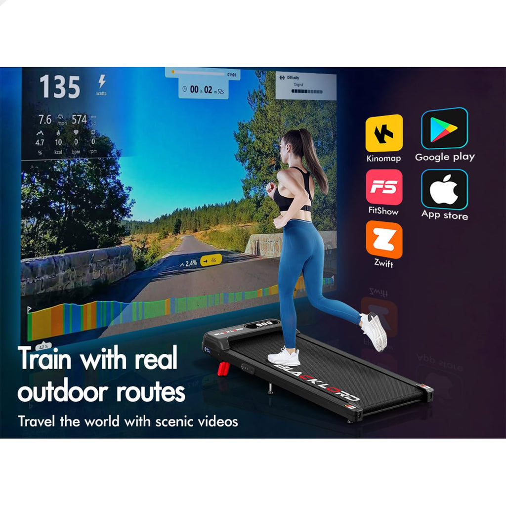 BLACK LORD Portable Under Desk Treadmill
