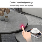 ZXFDMSWJ Modern Nesting Coffee Table Set with Marble Top
