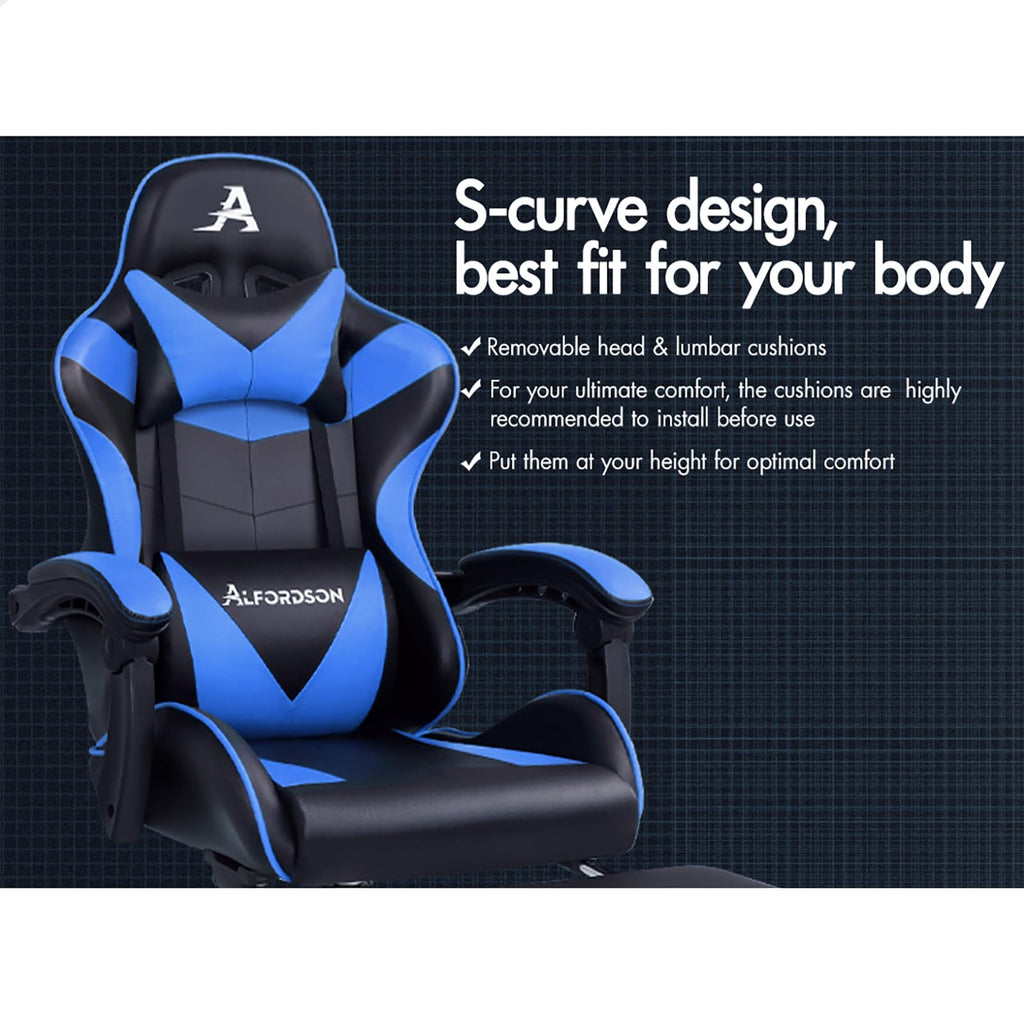 ALFORDSON Ergonomic Gaming Chair with Lumbar Cushion