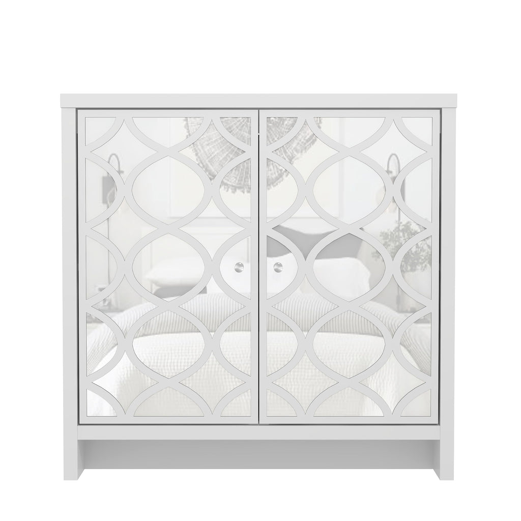Galano Iris 2 Door Sideboard with Acrylic Mirror Doors