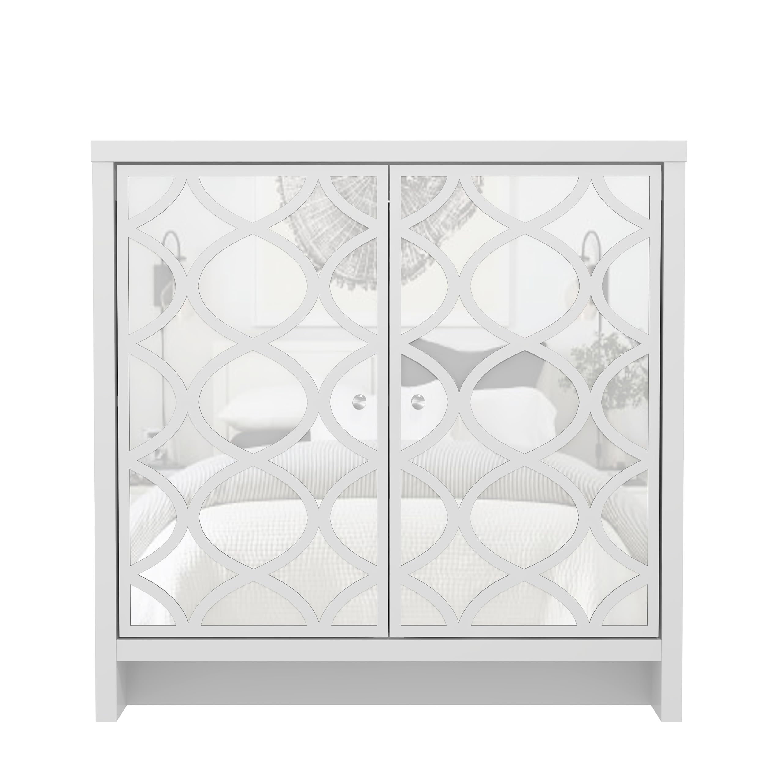 Galano Iris 2 Door Sideboard with Acrylic Mirror Doors