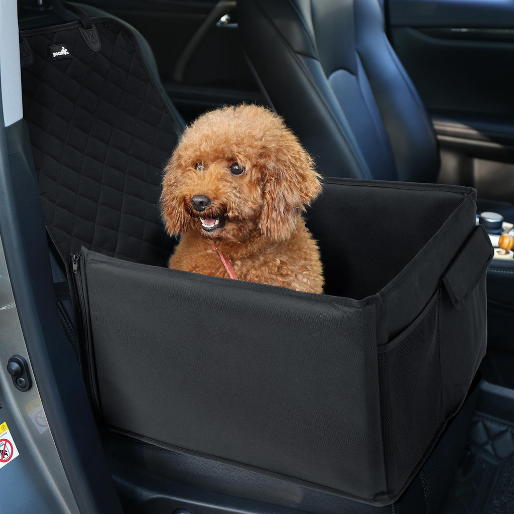 Pecute dog car seat with a sturdy design, featuring a waterproof surface and non-slip bottom
