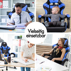 ALFORDSON Ergonomic Massage Gaming Chair with Footrest