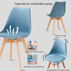 HJhomeheart Modern Dining Room Chairs Set of 4 with Removable Cushions