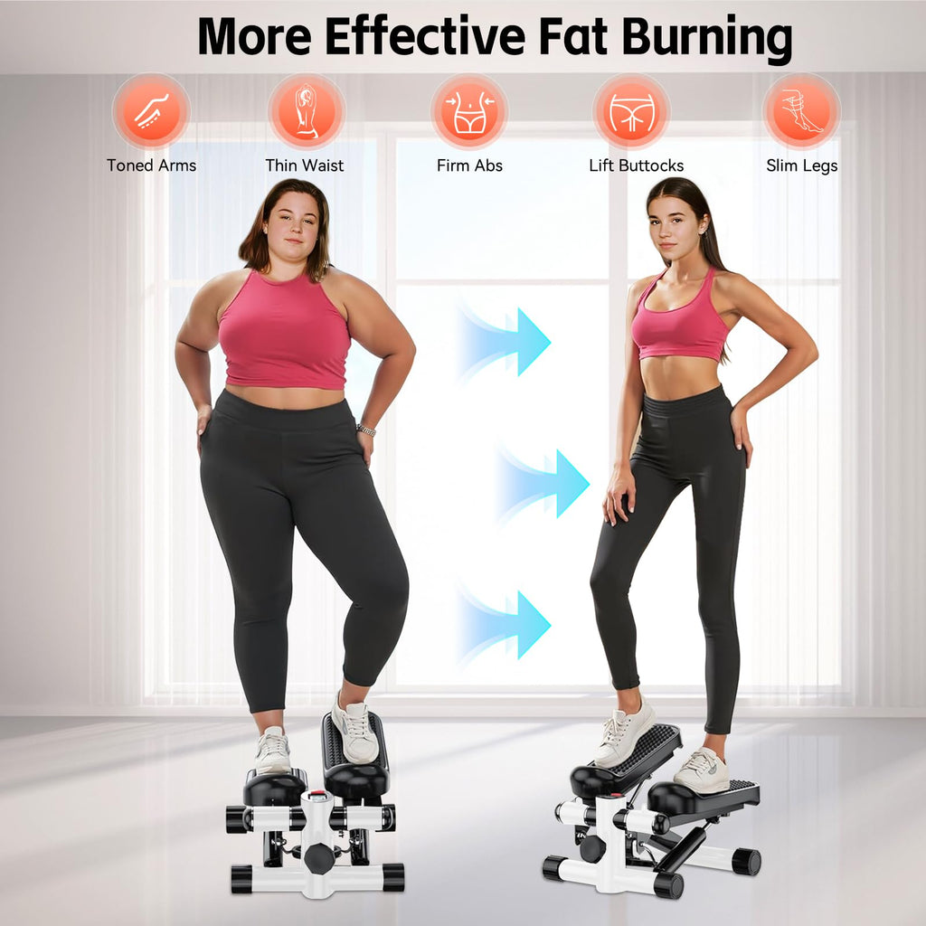 Joxir Mini Stepper with Resistance Bands for Home Workouts