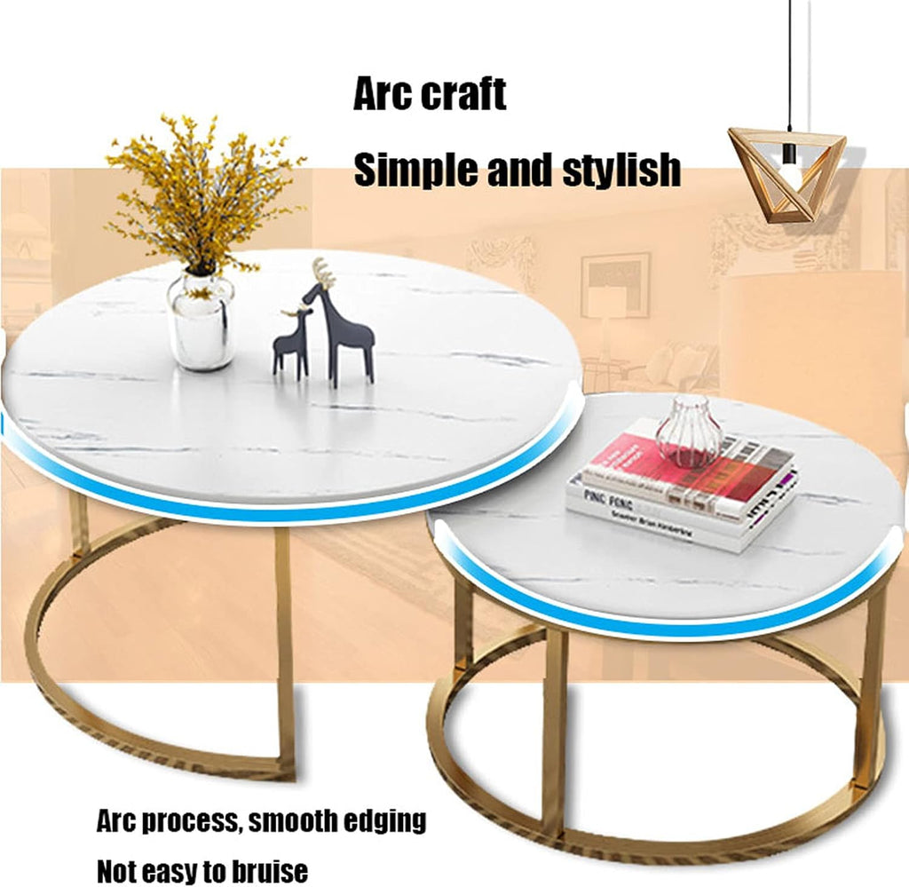 Generic Modern Round Nesting Coffee Table Set of 2