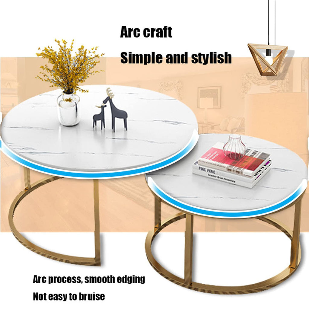 Modern Round Nesting Coffee Table Set