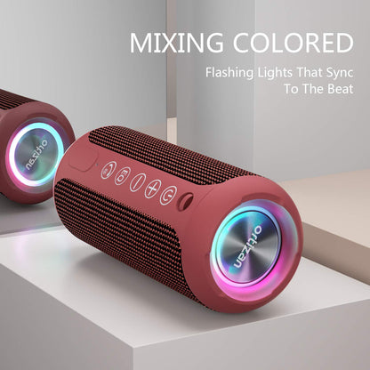 Sleek Waterproof Bluetooth Speaker with LED Lights – Immersive Sound for Outdoor and Indoor Adventures