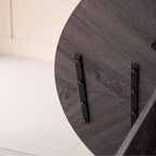 HJhomeheart Round Dining Table with Cross-shaped Base