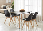 Life Interiors Lorenzo Retro Dining Chairs Set of 2 with Cushioned Seat