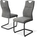 JIEXI Modern Dining Chairs - Grey Padded Seat