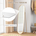 HOMCOM Full Length Leaner Mirror with Support Frame