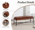 WAHSON OFFICE CHAIRS Wahson PU Faux Leather Upholstered Bench with Cro