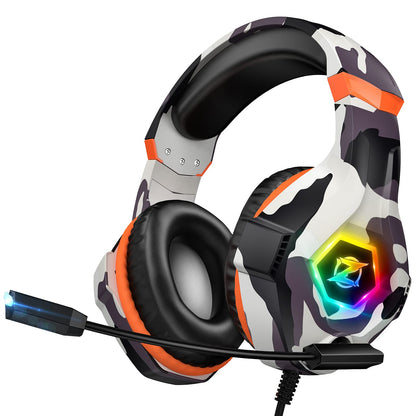 Gaming Headset for PC, Ps4, Ps5, Xbox Headset with 7.1 Surround Sound, Gaming Headphones with Noise Cancelling Mic RGB Light Over Ear Headphones for Xbox Series X/S, Switch