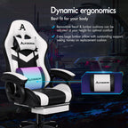 ALFORDSON Ergonomic Gaming Chair with 8-Point Massage and RGB LED