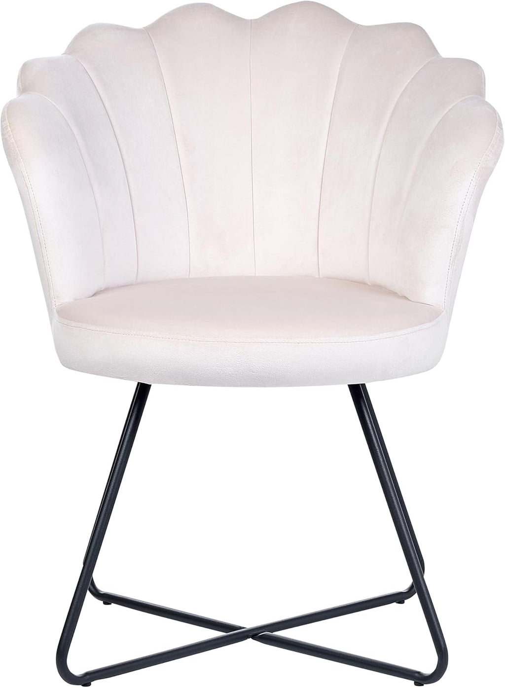 Beliani LOVELOCK Armless Armchair - Off-White Velvet