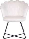 Beliani LOVELOCK Armless Armchair - Off-White Velvet