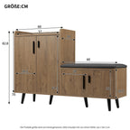 Kelodan Modern Shoe Cabinet with Four Storage Doors