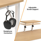 Chleby Yellow Minimalist Computer Desk with Storage