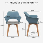 GrandCA HOME Nordic Kitchen Chairs Set of 4 with Solid Wood Legs