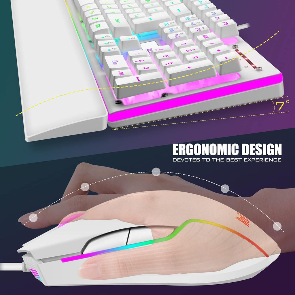 RedThunder K10 Wired Gaming Keyboard and Mouse Combo