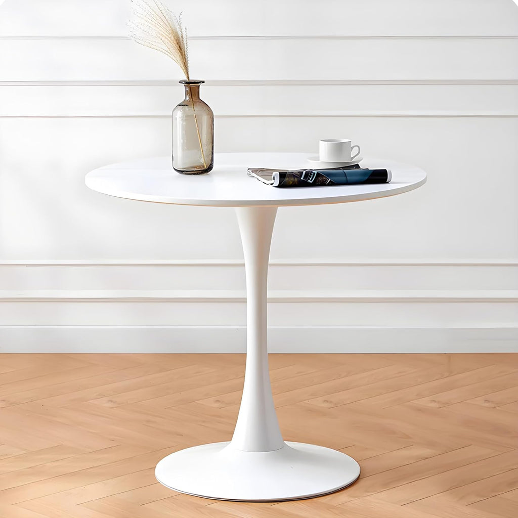 BenyLed 70 cm Round Dining Table - White