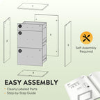 DEVAISE 3 Drawer Rolling File Cabinet with Lock, Black