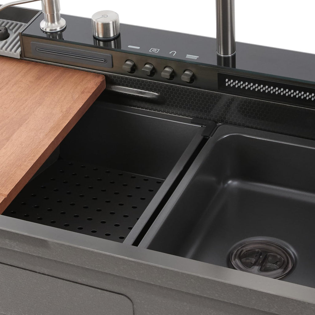KAPIPALA Multifunctional Smart Kitchen Sink with Extendable Tap