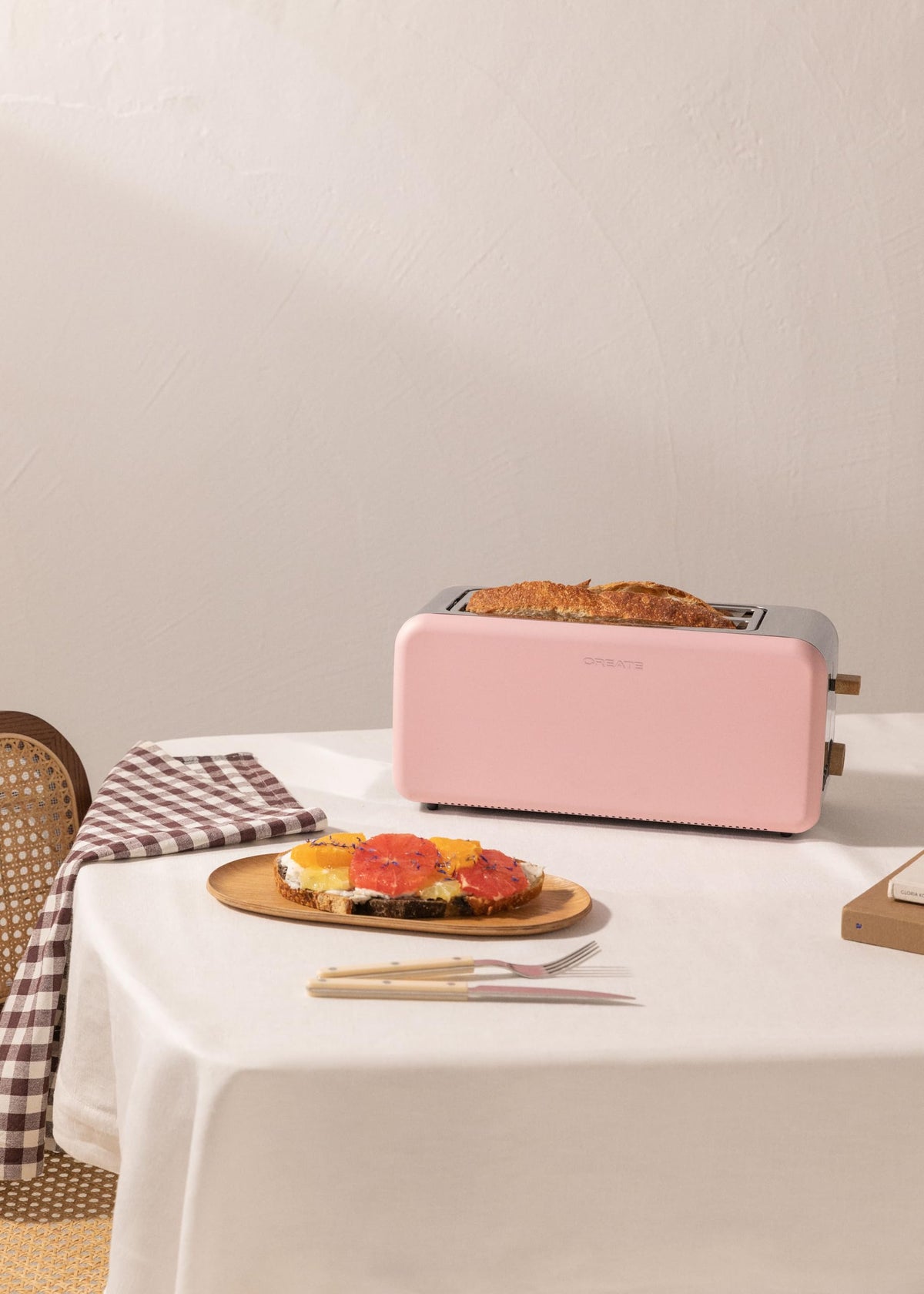 CREATE Retro XL Toaster Wide Slicer Pink