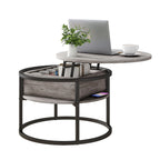 HOJINLINERO Modern Grey Lift Top Coffee Table with Storage