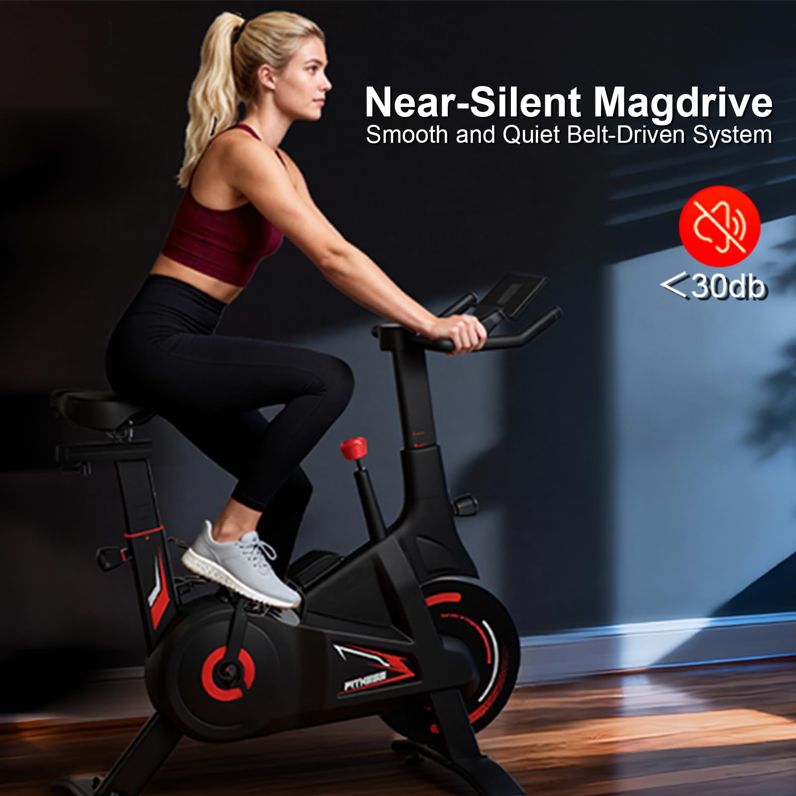 BluEarth Indoor Exercise Bike with Silent Magnetic Resistance