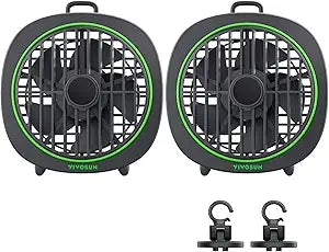 VIVOSUN AeroWave D4 4-Inch 3-Speed Grow Tent Clip Fan (2-Pack) - black