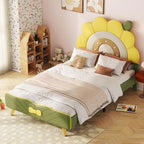 Sweiko Sunflower Shaped Wooden Bed with Bow Detail