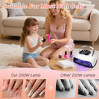LKE 220W Professional UV LED Nail Lamp
