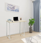 H&H Happy Home Foldable Computer Desk with Antique Style