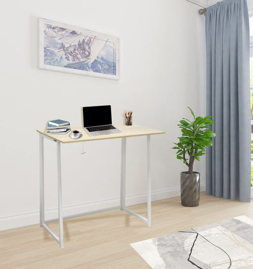 H&H Happy Home Foldable Computer Desk with Antique Style