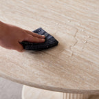 JZGORC Round Dining Table with Faux Marble Top