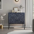 Growsun Carved Storage Cabinet - boho style