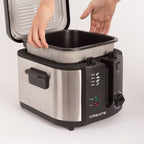 CREATE FRYER OIL PRO Oil Fryer with Grey Transparent Lid