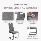 JIEXI Modern High Back Dining Chair Set of 2