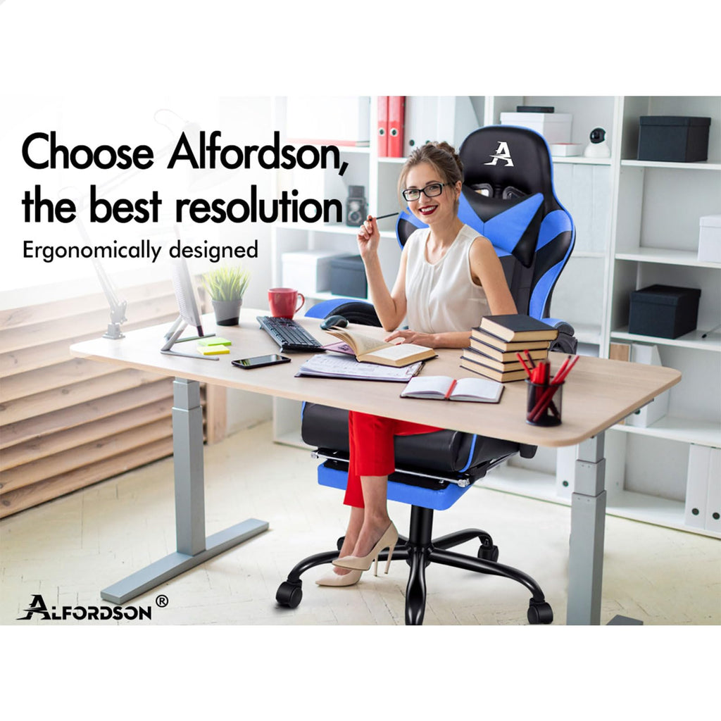 ALFORDSON Ergonomic Gaming Chair with Lumbar Cushion