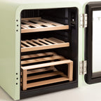 CREATE 12-Bottle Retro Green Electric Wine Cooler with White Electric Corkscrew