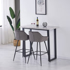 ZOONFA Velvet Kitchen Counter High Bar Stools Set of 2 with Armrest & Backrest