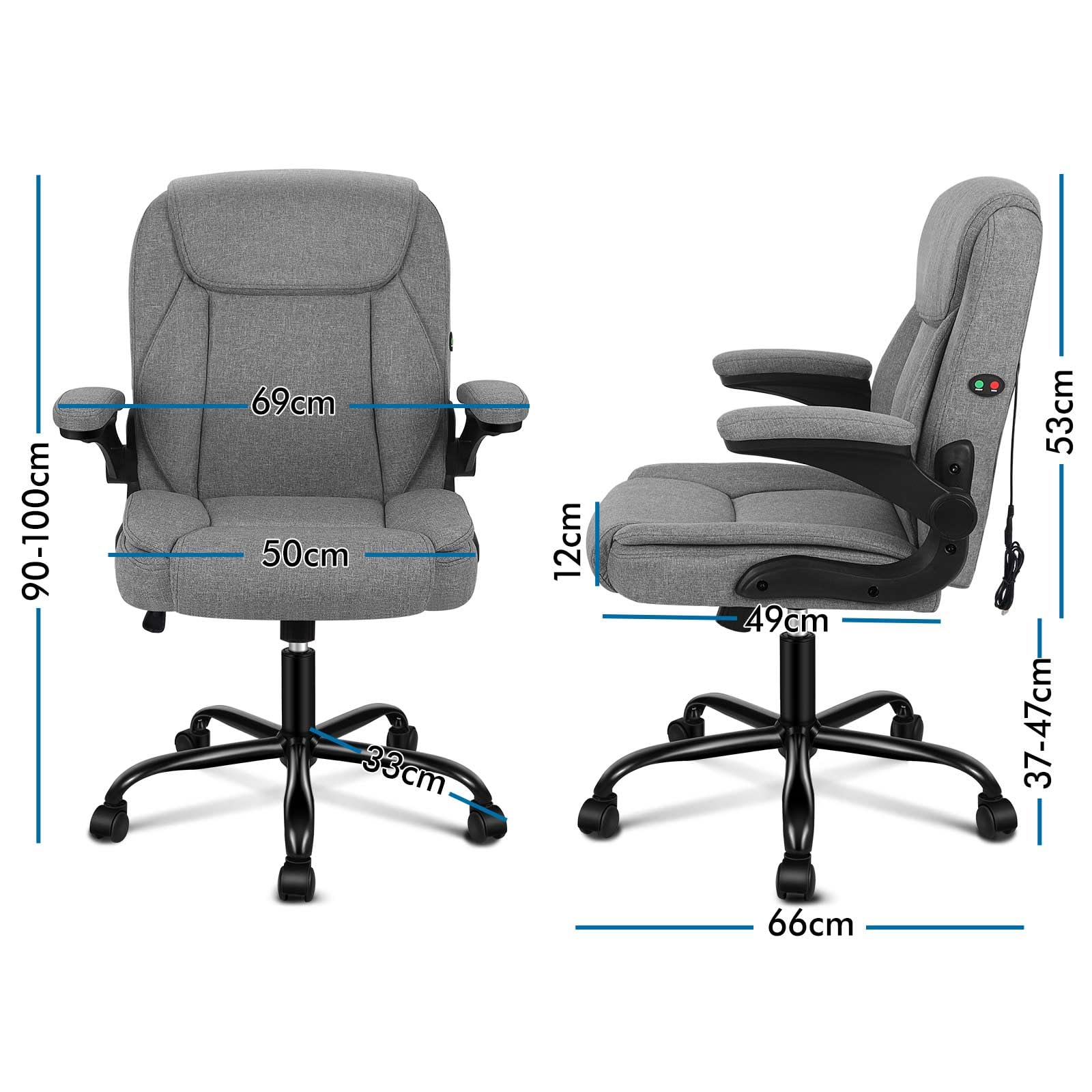ALFORDSON Ergonomic Executive Office Chair with Massage and Adjustable Height