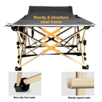 OVERMONT Heavy Duty Folding Camping Bed with Side Pocket