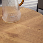 HJhomeheart Round Nesting Tables Set of 2 Light Brown