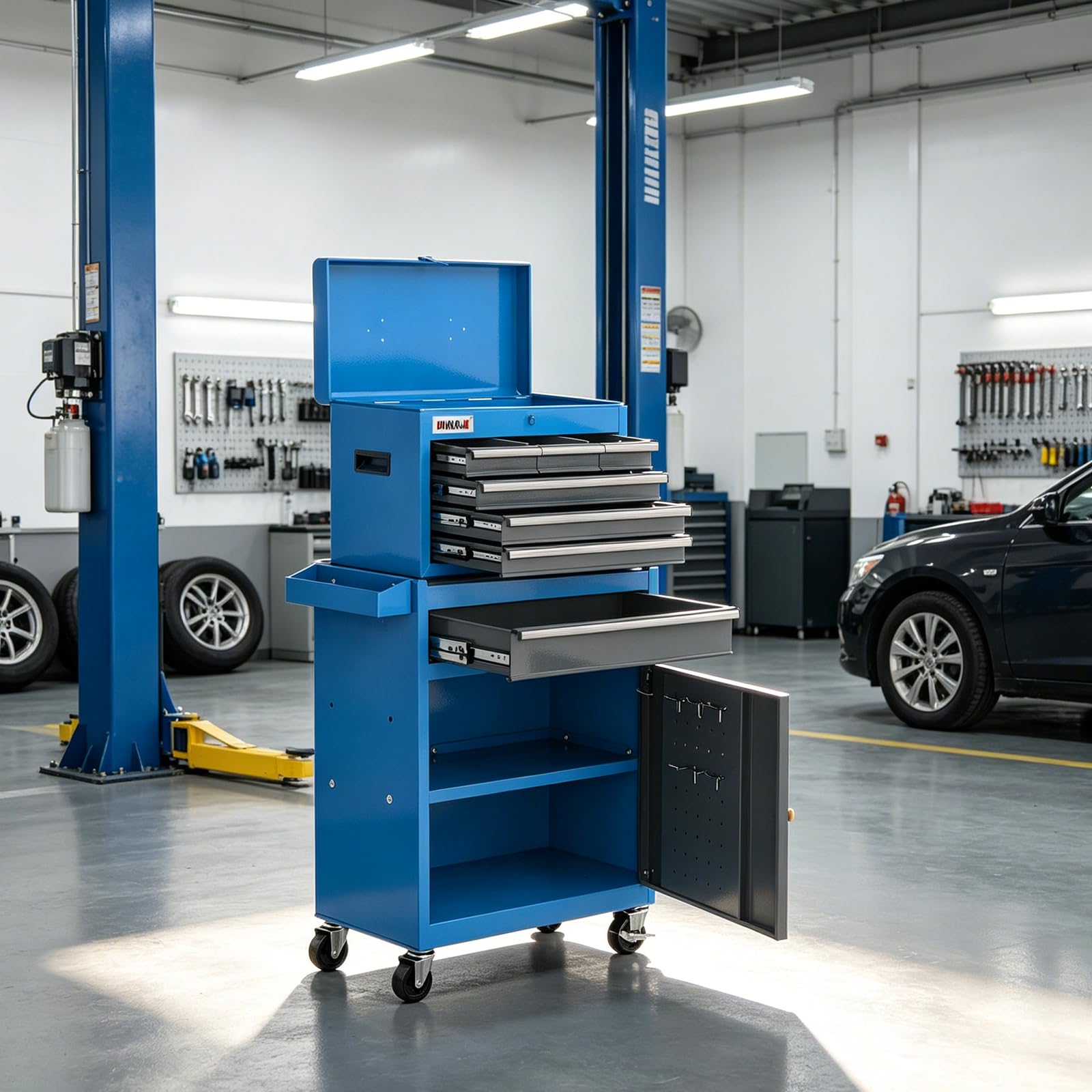 AIRAJ 7-Drawer Workshop Trolley with Removable Storage