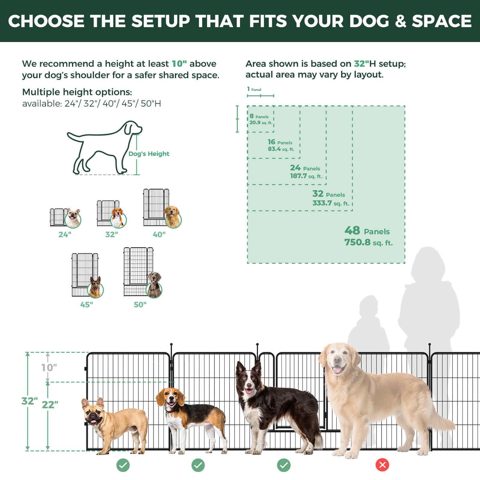FXW Rollick Dog Playpen for Small & Medium Dogs